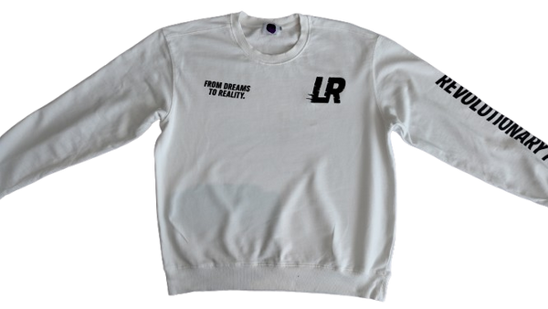 White "Rise" Long Sleeve Premium Sweatshirt