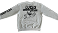 White "Rise" Long Sleeve Premium Sweatshirt